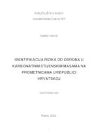 Identifikacija rizika od odrona u karbonatnim stijenskim masama na prometnicama u Republici Hrvatskoj