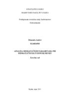 Analiza hidrauličkih parametara pri hidruličkom (vodnom) skoku