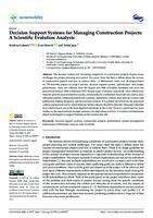 Decision Support Systems for Managing Construction Projects: A Scientific Evolution Analysis
