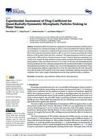 Experimental Assessment of Drag Coefficient for Quasi-Radially-Symmetric Microplastic Particles Sinking in Water Stream