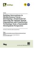 Building Interventions in Mediterranean Towns—Developing a Framework for Selecting the Optimal Spatial Organization and Construction Technology from a Sustainable Development Perspective