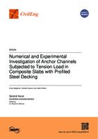 prikaz prve stranice dokumenta Numerical and Experimental Investigation of Anchor Channels Subjected to Tension Load in Composite Slabs with Profiled Steel Decking