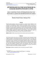 prikaz prve stranice dokumenta Optimiziranje pilotske konstrukcije za sanaciju klizišta Štefanići u Istri